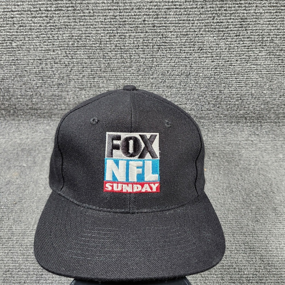 Vintage 90s Fox On NFL Hat Snapback Cap Adult Wool‎ Blend Black Kc Snap NEW